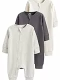 NEXT Baby 3er-Pack fußlose Schlafanzüge, 2-Wege-RV Neutral 62-68
