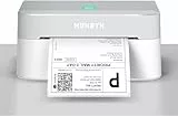 MUNBYN Bluetooth Etikettendrucker DHL, Label Printer 4x6, Labeldrucker Thermodrucker für Shopify, Ebay, Etsy, DHL, Evri, DPD,UPS, FedEx, 403B, Weiß