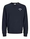 JJ REBEL Herren Jrebpreppy Sweat Crew Neck, Sky Captain, L