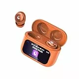Bluetooth Kopfhörer, Mini Schlafkopfhörer Bluetooth 5.4 mit Touchscreen, 2025 in Ear Kopfhörer Kabellos mit Klare Kommunikation, IPX7 Ohrhörer mit 48H Immersiver Deep Bass Ohrhörer/5 EQ-Modus, Orange