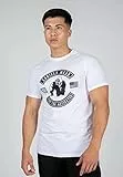 Gorilla Wear - Tulsa T-Shirt - Weiß - Bodybuilding Sport Alltag Freizeit mit Logo Aufdruck leicht und bequem für optimale Bewegung aus Baumwolle, 4XL