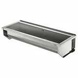 KUNe SOLIDUM 120 - Ausgussbecken Edelstahl zur Wandmontage - Außenmaße 128 x 47 x 28 (BxTxH) cm