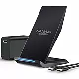 Fast Wireless Charger, NANAMI Qi kabelloses Ladegerät (mit USB C ladegerät 20W PD Adapter) für Apple iPhone 16 15 14 13 12 Pro Max Xr Xs, 10W Induktive Ladestation für Samsung Galaxy S25 S24 S23 S22