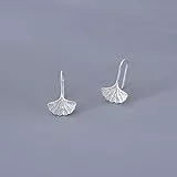 Ohrstecker Ohrring Damen 925 Sterling Silber Sweet Simple Leaf Ginkgo Biloba Ohrstecker Frauen Ohrringe