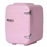 Flamingueo Mini Kühlschrank - Kleine Kühlschränke 4L, 12V/220V, Mini Fridge, Skincare, Funktion Kühlen und Heizen, Kleiner Kühlschrank für Zimmer