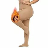 Sfit Thermo Strumpfhose Damen Grosse Grössen Winter Strumpfhosen Gefüttert Plus Size Fleece Thermostrumpfhosen Dick Warme Leggings Übergröße Plüschstrumpfhose(Hautfarben,XL-XXL)