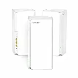 Tenda Nova MX21 Pro Wi-Fi 6E Mesh WLAN System - AXE5700 Tri-Band (Unterstützt 6G-Band) - Ersetzt Router und Repeater - empfohlen für Häuser mit 3-5 Schlafzimmern - APP Steuerung - 3er Pack