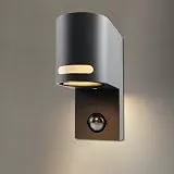 da LIGHT Außenlampe mit Bewegungsmelder, GU10 Wandleuchte (Leuchtmittel inklusive), Wandlampe IP44 Wasserdicht Aluminiumgehäuse, Led Außenwandleuchte 5W 600LM 3000K Warmweiß