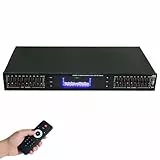 HiFi Audio Equalizer - Professioneller digitaler Grafik-Equalizer mit integriertem Bluetooth- und LED-Spektrum-Display, inklusive Fernbedienung und dynamischem Rhythmus-Tuner für Studio- und