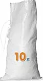 10 ELBSACK Sandsäcke 30x60 cm gegen Hochwasser - leere PP-Sandsäcke mit Verschlussband, befüllbar mit Sand - genutzt von THW & Feuerwehr für Hochwasserschutz