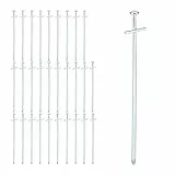 Relaxdays Felsbodenhering, 30er Set, Sturmanker Camping, Zelt und Vorzelt, Heringe für Harte Böden, Stahl, 23 cm, Silber