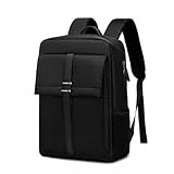 Homnoble Rucksack Herren Laptop Rucksack 17,3 Zoll, Schulrucksack mit Laptopfach Daypack für Arbeit Business Wandern Reisen Ausflüge Uni Schule Büro, Wasserdicht, Schwarz (17,3 Zoll)