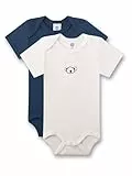 Sanetta Baby-Body kurzarm (Doppelpack) blau und beige Koala | Hochwertiger und nachhaltiger Body für Jungen aus Bio-Baumwolle.