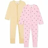 Bramble & Bear Unisex Baby (2er-Pack) Kleinkind- Und Baby-schlafanzüge Sleepsuit, Beere & Bär, 3-6 Monate EU