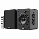 MAJORITY D50X Aktivlautsprecher | 60W 2.0 Lautsprecher PC Boxen | HiFi Lautsprecher HDMI ARC, AUX | Regallautsprecher Bluetooth 5.3 Boxen | Studio Monitor mit Kohlefaser-Lautsprecherchassis (Schwarz)