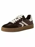 Tamaris Damen Sneaker Low Leder, braun, 41 EU