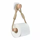 Toilettenpapierhalter ohne Bohren Klopapierhalter Klopapierrollenhalter Vintage Handtuchhalter WC Papier Halterung für WC Badezimmer Bad Vintage Dekoration Boho Deko Industrie Seil