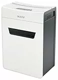 Leitz IQ 6M Premium Aktenvernichter P5, Mikroschnitt, 7-6 Blatt (70-80g/m²), Super leise, kompakt & sauber, TÜV+GS zertifiziert, 18L Behälter, für Büro & Home Office, Protect Serie, Weiß, 80950000