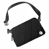 DOBALY Bauchtasche für Herren und Damen,1 Liter Gürteltasche, Sport Hüfttasche, Laufen Hüfttasche für Fitness, Wandern und Reisen, Schwarz (EU1002)