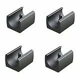 cyclingcolors 4X Klemmschalengleiter Stuhlbeinkappen Fußstopfen Möbelgleiter Kunststoff Stuhl Möbelfüße Rund Schwarz (D1 (mm) : 20-22)