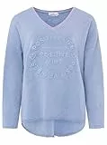 Zwillingsherz Damen Sweatshirt mit Schriftzug – Oversize Pullover aus Baumwolle – Langarmshirt mit V-Ausschnitt – Bequemes Freizeit Oberteil mit positiver Botschaft – Casual Look für Alltag