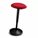 Sedus se:fit, Ergonomischer Hocker, Stehhocker, Stehsitz, Stehhilfe, Rot, Schwarz, Kunststoff, Gummifuß, 53-80 cm Höhenverstellbar