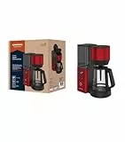 GRUNDIG KM8440 Filterkaffeemaschine digital, Rot, 1000 W, 1,25 Liter