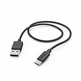 Hama USB A auf USB C Ladekabel, 1m (Schnellladung, Datenkabel, Handykabel, USB Typ A, USB Typ C, maximal kompatibel) schwarz