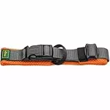 HUNTER Halsband Maldon, Farbe: orange, atmungsaktives Mesh, Robustes Nylon, lautlos & allergikerfreundlich, Zugentlastung, integriertes Adresslabel, besonders leicht, Größe: M