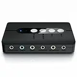 CSL - USB 7.1 Soundkarte extern - 7.1 Surround Sound – Stereo Audio Adapter - Lautstärkeregelung - Anschluss für Kopfhörer, Mikrofon - Mikrofonstummschaltung - für PC - Windows 10 11