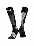 X-Socks Ski Discover OTC – Hochleistungs-Skisocken für Komfort & Unterstützung – O-Ring-Bandage für Stabilität – Ideal für Ski, Snowboard & Wintersport - Schwarz/Hellgrau, 42-44