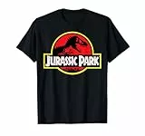 Jurassic Park Classic Red and Yellow T-Rex Logo T-Shirt
