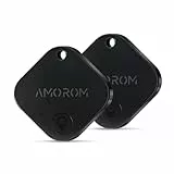 AMOROM Air Tag Tracker Bluetooth Schlüsselfinder (2025 Upgrade-Version), Kompatibel mit iOS/Android-Geräten, Telefonfinder, In der Nähe Finden, Laute Souns, Für Schlüssel/Brieftasche/Rucksack, 2 Pack