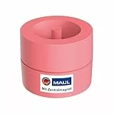 MAUL Klammernspender MAULpro | Ø7,3x6cm | Schreibtisch Organizer für Büroklammern | Schreibtisch Zubehör mit Magnet für Büro | Inklusive 15 Klammern | Stilvoller Büroklammernspender | Touch of Rose