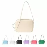 Tonny Black Mini Urban Komfort Umhängetasche Damen, Crossbody Bag, Handtasche, Verstellbarer Dünner Gurt, PU Vegan Leder, 15 x 20 x 5 cm (Creme)