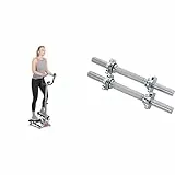 Sunny Health & Fitness 35,5 cm Hantelstangen-Set STDBH-14 + Twist Stepper mit Lenker SF-S020027