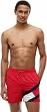 Tommy Hilfiger Herren Badeshorts Medium Drawstring Mittellang, Rot (Primary Red), M