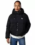 Tommy Jeans Damen Tjw Hooded Jacket Dw0dw21625 Pufferjacke, Black (Black), S EU
