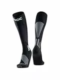 X-Socks Ski Discover Merino OTC – Merinowolle-Skisocken für Komfort & Wärme – O-Ring-Bandage für sicheren Halt & Unterstützung – Perfekt für Ski & Wintersport - Schwarz/Grau, 39-41