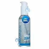 JOYDIVISION AQUAglide 2-in-1, 200 ml, wasserbasiertes Massage & Gleitgel, transparent und geruchsneutral, ölfreies Gleitmittel & Kompatibel mit Latex-Kondo Men