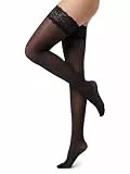 GLAMORY Damen Micro 60 Halterlose Str mpfe, Schwarz, XL-(48-50) EU