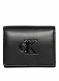 CALVIN KLEIN Damen Raised CK Medium Bifold LV04F1047G Wallets, Schwarz (Black), One Size, Schwarz (Schwarz), Einheitsgröße