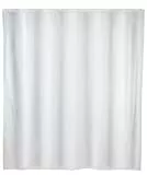 WENKO Anti-Schimmel Duschvorhang Weiß, Textil-Vorhang mit Antischimmel Effekt fürs Badezimmer, waschbar, wasserabweisend, mit Ringen zur Befestigung an der Duschstange, 180 x 200 cm
