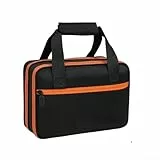 Aufbewahrungskoffer für WOLFBOX MF100 Spannungsprüfer mit Doppelfach-Design, Gummibandsystem, Reißverschlusstaschen und Polyester