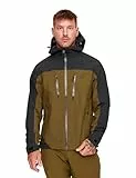 RevolutionRace Silence Proshell 3L Jacket, Herrenjacke, belüftete und wasserdichte Jacke für Wanderungen und andere Outdoor-Aktivitäten, Dark Olive/Moonless Night 3.0, L