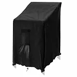 GARPROVM Abdeckung für Stapelstühle, Schutzhülle für Gartenstühle 64*85*120 cm, winterfest Stuhlabdeckung Oxford Gewebe Wasserdicht Gartenstuhl Abdeckplane für Balkonstühle Sessel