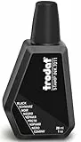 Trodat Schwarze Tintenflasche, 28 ml, Ersatztinte für Handstempelkissen