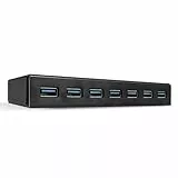 Lindy 43228 3.1 u. Ladefunktion 7 Port 3.2 Gen 1-Hub (USB 3.0) Schwarz