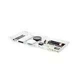 iDesign Kosmetik Organizer, ausziehbare Schubladenbox aus Kunststoff, praktisches Schminktisch Zubehör zum Sortieren von Make-Up, Accessoires und mehr, durchsichtig