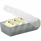HAN Lernkarteibox CROCO, einfach Vokabeln lernen mit 5-Fächer-Lernsystem, DIN A7 Karteikasten für 900 Karten, inkl. 5 Stützplatten + 100 Lernkarten, Karteibox, Lernbox, 997-693, transluzent/grau